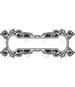 Elegant decorative frame in black and white