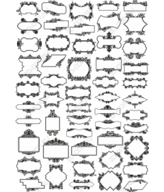 Набор клипартов для декоративных рамок - 70 элегантных