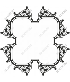 Elegant decorative flower frame