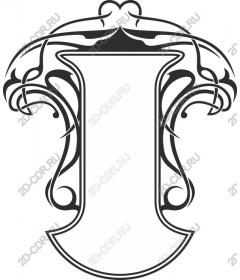 Elegant decorative letter J