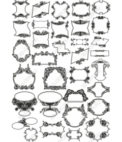 Элегантный набор декоративных рамок и бордюров