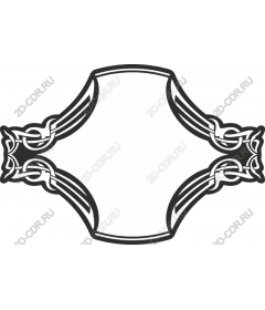 Decorative frame with a complex knot