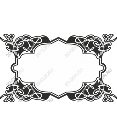 Intricate floral frame