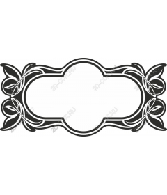 Elegant decorative flower frame