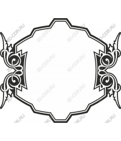 Elegant vintage floral frame
