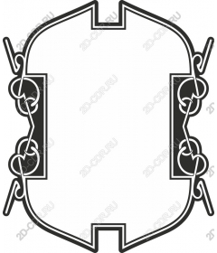 Vintage frame chain Clipart