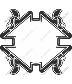 Elegant decorative frame in the shape of an arrow
