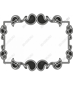 Decorative border in art Nouveau style