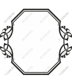 Elegant octagonal floral frame