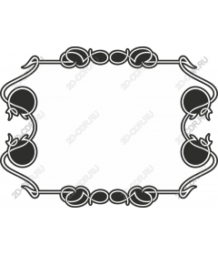 Elegant vintage floral frame