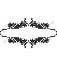Elegant vintage floral frame