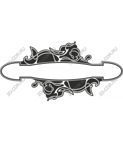 Elegant floral decorative frame