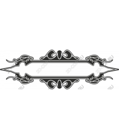 Ornamental frame in black and white