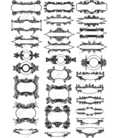  Коллекция элегантных декоративных рамок и бордюров