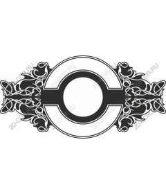 Exquisite floral emblem