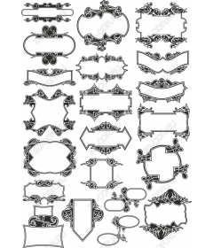 Набор декоративных рамок и баннеров
