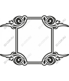 Vintage frame-rose