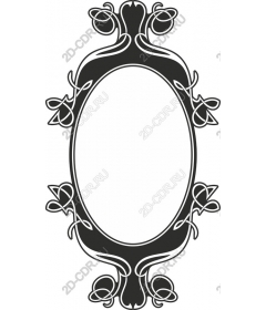 Elegant vintage floral frame