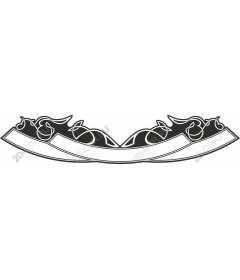  Classic monochrome floral and ribbon pattern