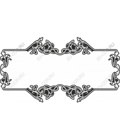 Vintage floral decorative frame