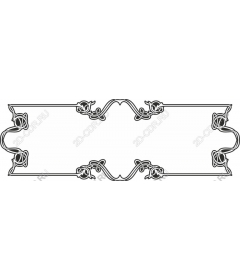 Vintage floral ornamental border