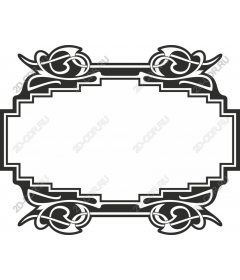  Elegant frame with roses
