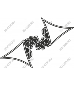 Intricate triangular ornament