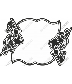  Elegant black and white decorative frame