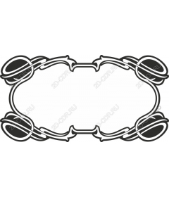 Elegant vintage floral frame