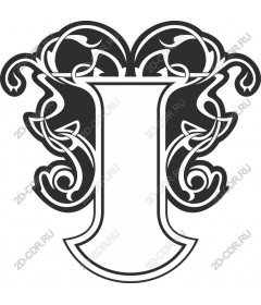  Elegant decorative letter J