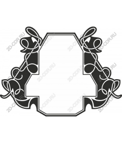  Elegant frame, decorated with ribbon