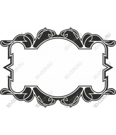  Elegant frame with vintage motif leaf