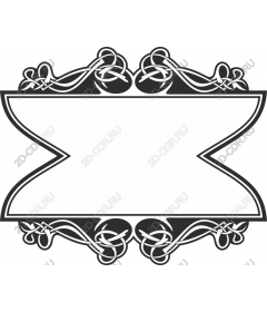  Decorative frame with a complex knot