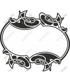 Elegant decorative frame-curl