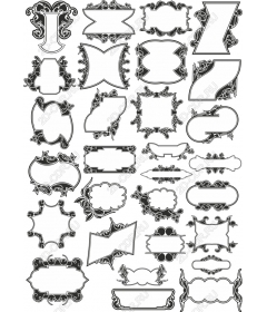 Набор декоративных рамок и бордюров