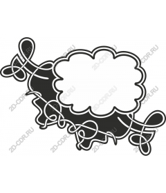  Decorative sticker in the form of a cloud