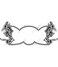  Decorative frame with floral motifs