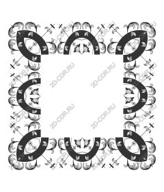 Floral and geometrical edging