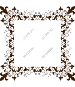Vintage elegant floral frame with ornament