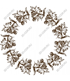 Vintage floral round