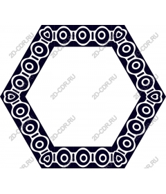 Hexagonal decorative frame