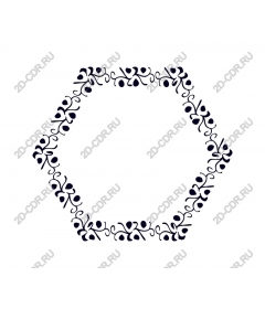 Hexagonal floral frame