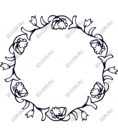 Round frame "Floral elegance"