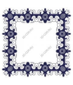  Elegant decorative frame dark blue