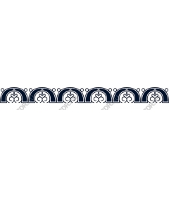 Decorative pattern of arches - complex floral pattern