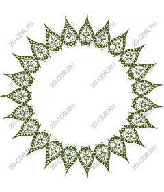 Ornamental frame with Paisley pattern