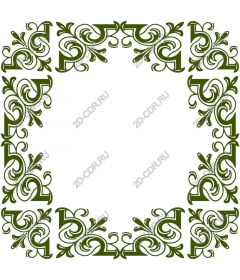  Elegant green decorative frame