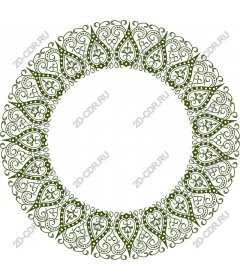 Round frame Verdant Elegance