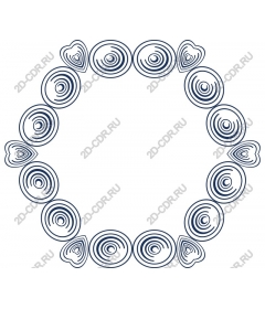 Fancy frame in the shape of a heart and curl