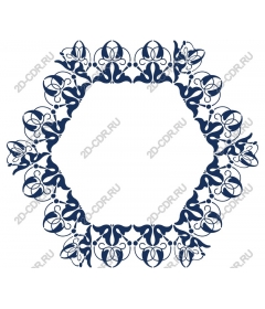  Elegant floral decorative frame